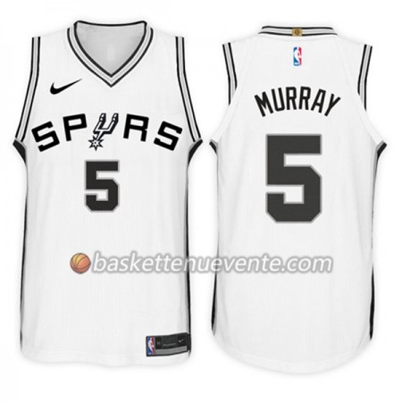 Maillot Basket San Antonio Spurs Dejounte Murray 5 Nike 2017-18 Blanc Swingman - Homme